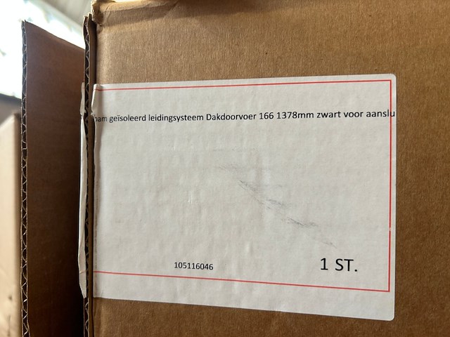 5x aerfoam leidingsysteem dakdoorvoer 166 150/160 mm 1378 mm zwart, ubbink - afbeelding 3 van  4