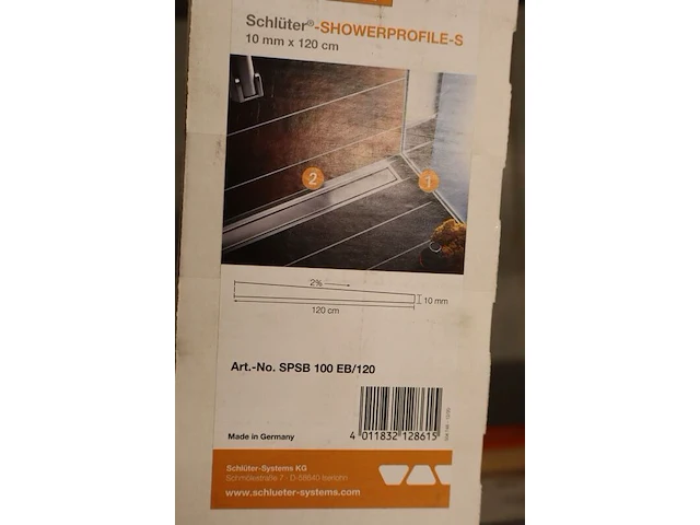 5x afschotprofiel schlüter, showerprofile-s sps 100, rvs - afbeelding 2 van  9