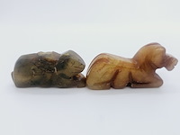 5x antieke chinese jade - ca. qing-dynasty - afbeelding 2 van  10