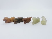 5x antieke chinese jade - ca. qing-dynasty - afbeelding 1 van  10