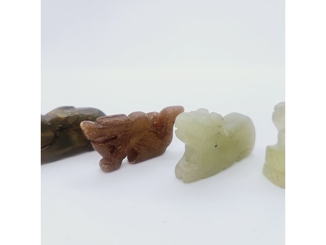 5x antieke chinese jade - ca. qing-dynasty - afbeelding 5 van  10
