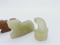 5x antieke chinese jade - ca. qing-dynasty - afbeelding 6 van  10