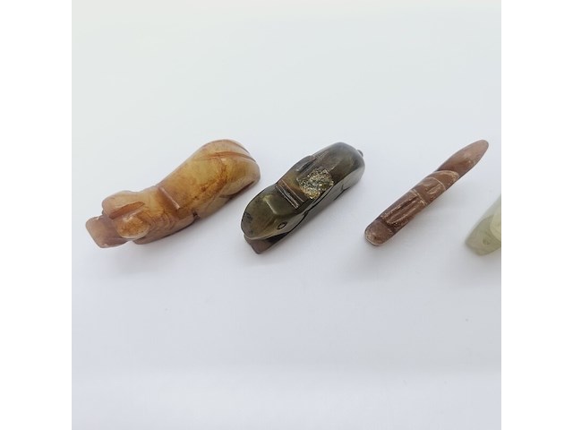 5x antieke chinese jade - ca. qing-dynasty - afbeelding 7 van  10