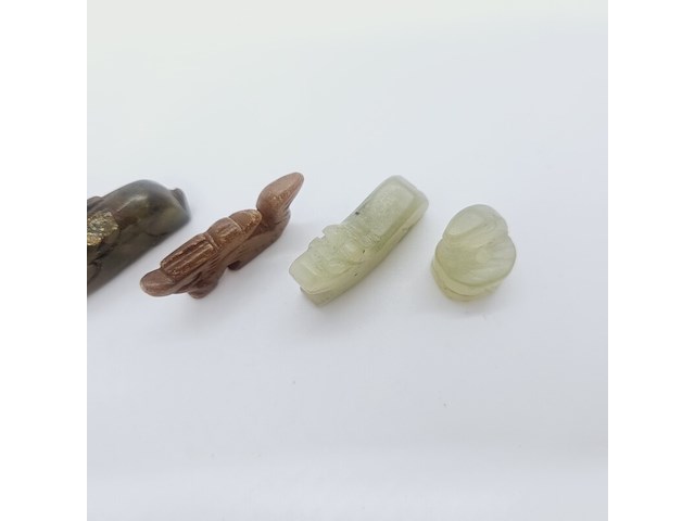 5x antieke chinese jade - ca. qing-dynasty - afbeelding 8 van  10