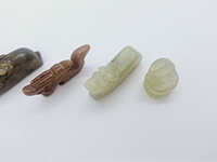 5x antieke chinese jade - ca. qing-dynasty - afbeelding 8 van  10