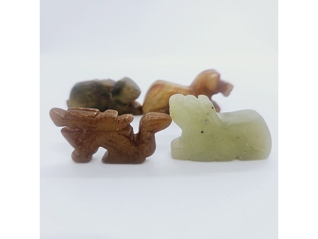 5x antieke chinese jade - ca. qing-dynasty - afbeelding 10 van  10