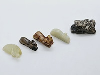 5x antieke chinese jade - ca. qing-dynasty - afbeelding 2 van  7