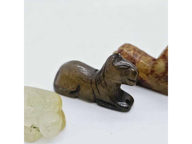 5x antieke chinese jade - ca. qing-dynasty - afbeelding 4 van  7