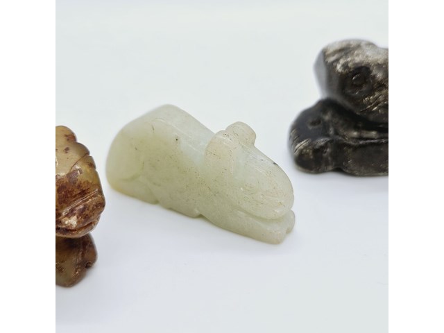 5x antieke chinese jade - ca. qing-dynasty - afbeelding 6 van  7