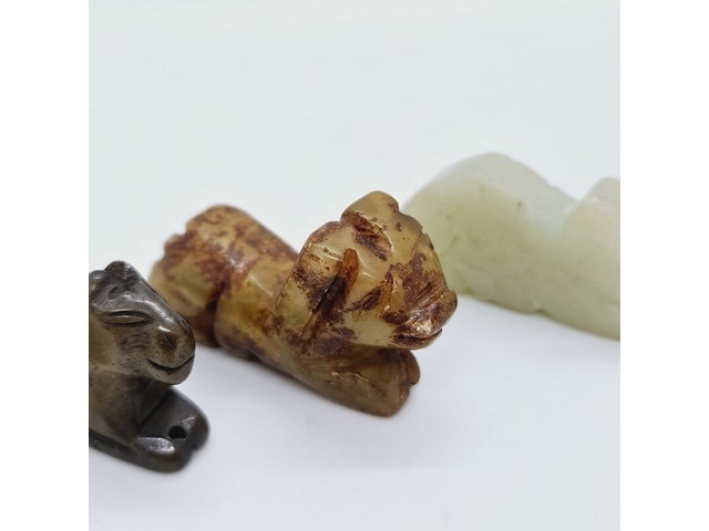 5x antieke chinese jade - ca. qing-dynasty - afbeelding 5 van  6