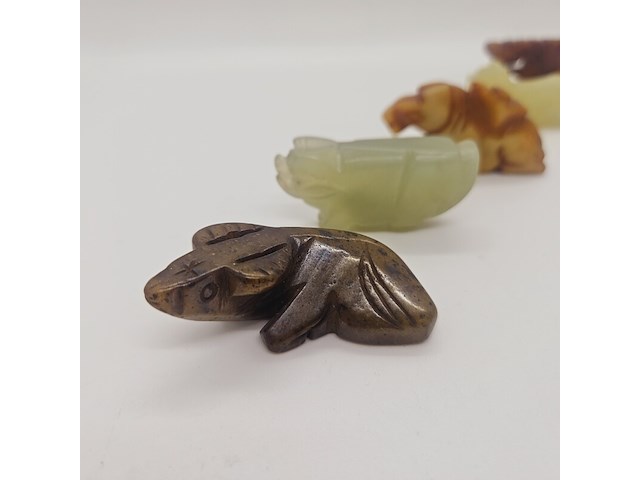 5x antieke chinese jade - ca. qing-dynasty - afbeelding 2 van  6