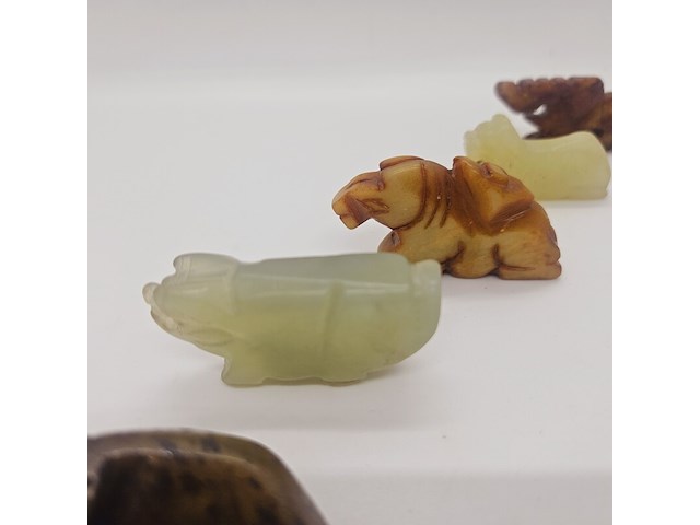 5x antieke chinese jade - ca. qing-dynasty - afbeelding 3 van  6