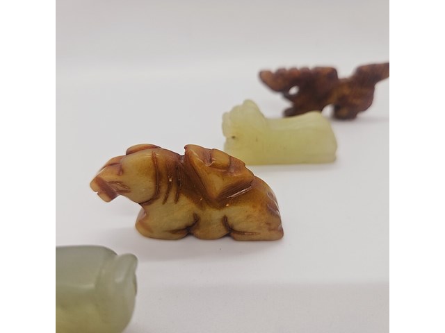 5x antieke chinese jade - ca. qing-dynasty - afbeelding 4 van  6