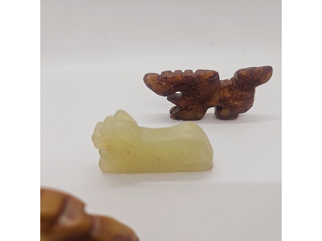 5x antieke chinese jade - ca. qing-dynasty - afbeelding 5 van  6