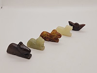 5x antieke chinese jade - ca. qing-dynasty - afbeelding 1 van  6