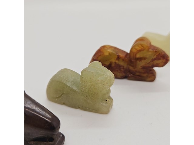 5x antieke chinese jade - ca. qing-dynasty - afbeelding 3 van  6