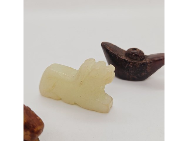 5x antieke chinese jade - ca. qing-dynasty - afbeelding 5 van  6