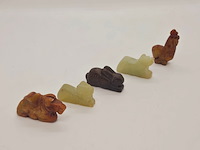 5x antieke chinese jade - ca. qing-dynasty - afbeelding 1 van  6