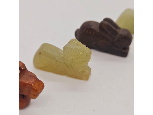 5x antieke chinese jade - ca. qing-dynasty - afbeelding 3 van  6