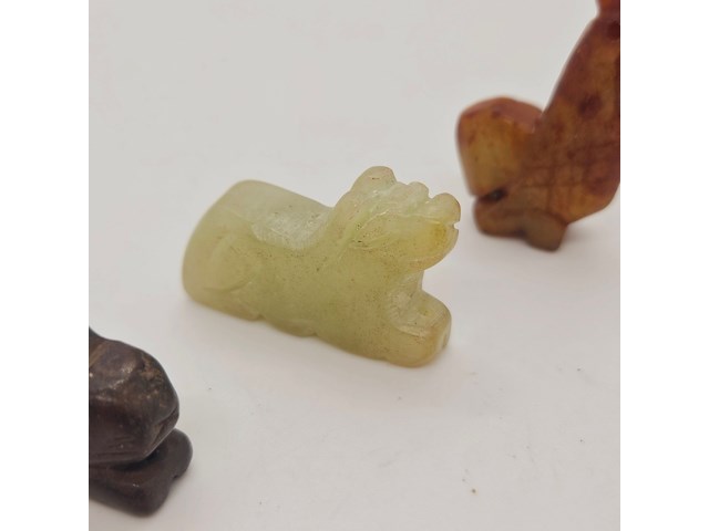 5x antieke chinese jade - ca. qing-dynasty - afbeelding 5 van  6