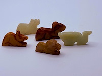 5x antieke chinese jade - ca. qing-dynasty - afbeelding 4 van  6