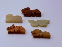 5x antieke chinese jade - ca. qing-dynasty - afbeelding 6 van  6