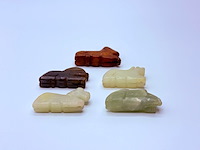 5x antieke chinese jade - ca. qing-dynasty - afbeelding 3 van  4