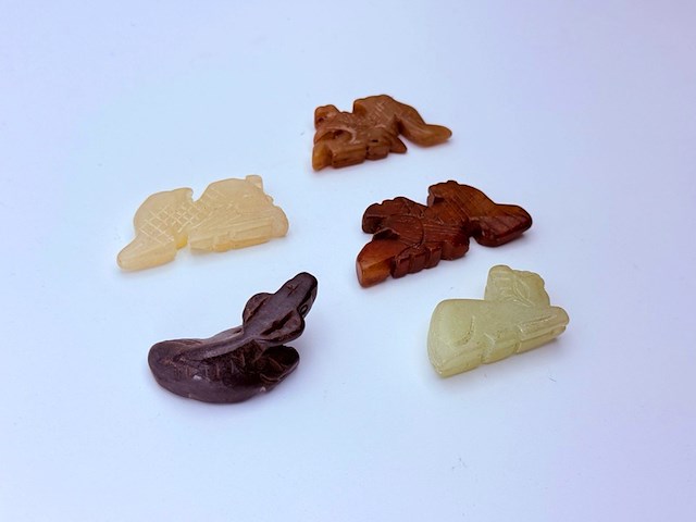5x antieke chinese jade - ca. qing-dynasty - afbeelding 3 van  5