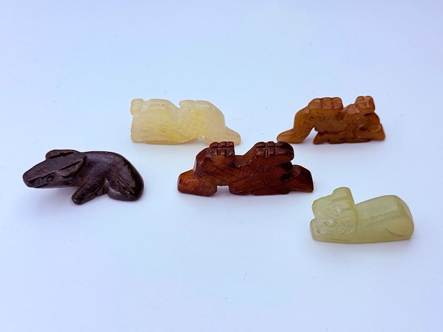 5x antieke chinese jade - ca. qing-dynasty - afbeelding 5 van  5
