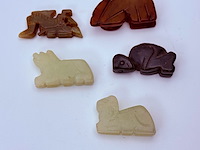 5x antieke chinese jade - ca. qing-dynasty - afbeelding 1 van  5