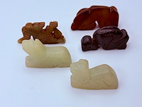5x antieke chinese jade - ca. qing-dynasty - afbeelding 3 van  5
