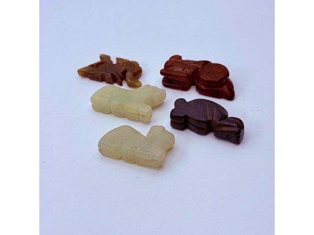 5x antieke chinese jade - ca. qing-dynasty - afbeelding 5 van  5