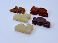 5x antieke chinese jade - ca. qing-dynasty - afbeelding 5 van  5