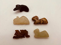5x antieke chinese jade - ca. qing-dynasty - afbeelding 1 van  5