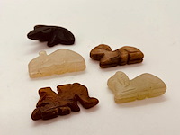 5x antieke chinese jade - ca. qing-dynasty - afbeelding 2 van  5