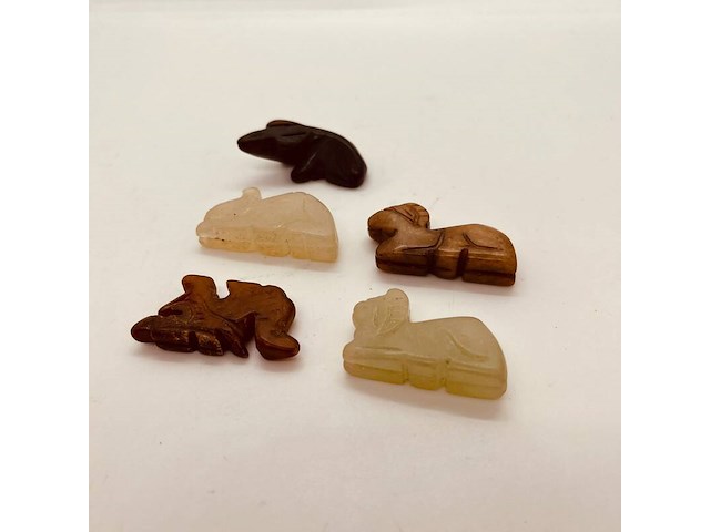 5x antieke chinese jade - ca. qing-dynasty - afbeelding 3 van  5