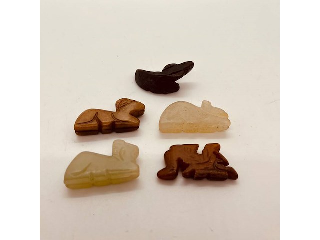 5x antieke chinese jade - ca. qing-dynasty - afbeelding 5 van  5