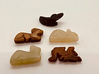 5x antieke chinese jade - ca. qing-dynasty - afbeelding 5 van  5