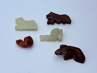 5x antieke chinese jade - ca. qing-dynasty