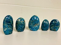 5x apatiet vrije vorm staand, blauw