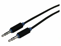 5x audiokabel 3,5 mm jack male naar 3,5 mm jack male scanpart, zwart, 2,5 meter - afbeelding 2 van  2