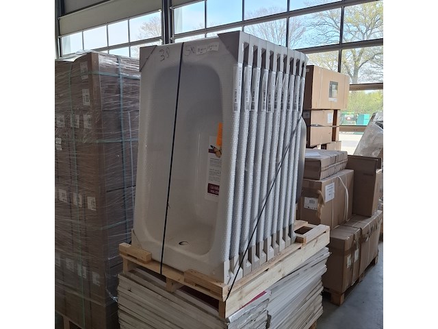 5x bad plaatsbesparend, allibert, flavis, wit - afbeelding 1 van  4