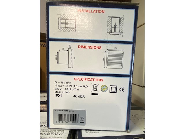 5x badkamerventilator ø120mm aurora - afbeelding 3 van  4