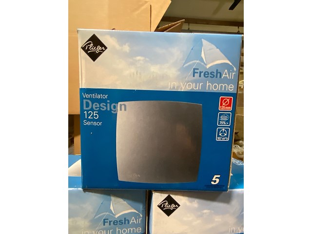 5x badkamerventilator ø125mm plieger - afbeelding 3 van  5