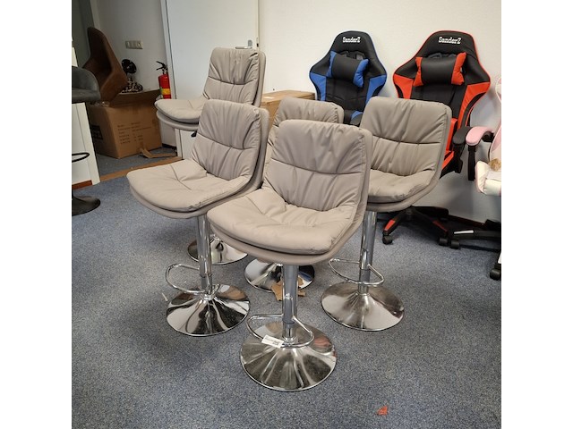 5x barkruk grijs - afbeelding 1 van  7