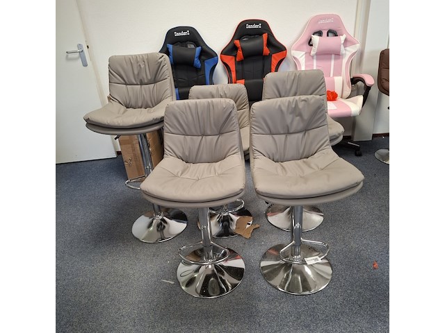 5x barkruk grijs - afbeelding 2 van  7