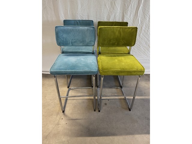 5x barkruk zuiver, ridge rib, diverse kleuren - afbeelding 1 van  8