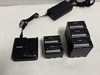 5x batterij voor camera, met oplader - afbeelding 1 van  5