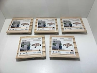 (5x) benson houten plantentrolleys - 300x300mm