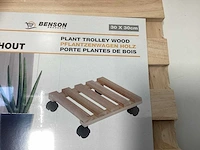 (5x) benson houten plantentrolleys - 300x300mm - afbeelding 5 van  7